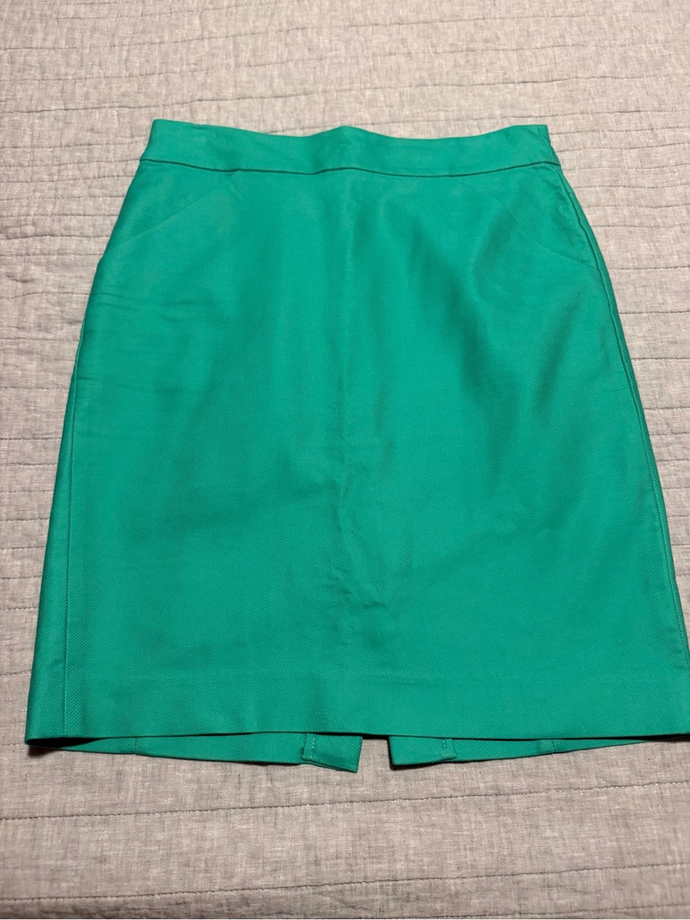 J.Crew Teal Cotton Pencil Skirt, Size 4